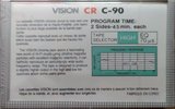 Compact Cassette Vision CR 90 Type II Chrome 1982 Europe