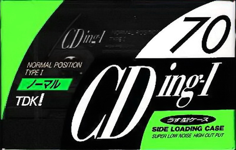 Compact Cassette TDK CDing 1 70 "CDING1-70R" Type I Normal 1992 Japan