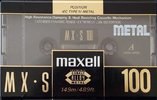 Compact Cassette Maxell MX-S 100 Type IV Metal 1992 USA