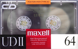 Compact Cassette Maxell UDII / UD2 64 Type II Chrome 1989 Japan