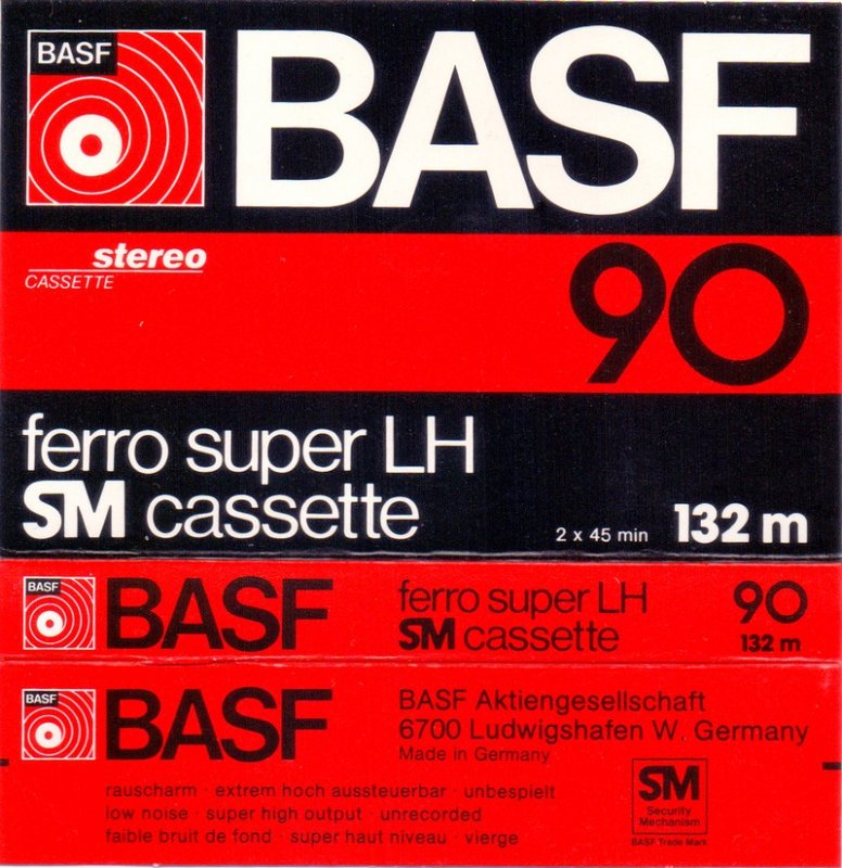 Compact Cassette BASF Ferro Super LH 90 "Small Oval Window" Type I Normal 1978 Germany