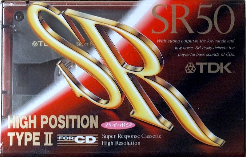 Compact Cassette TDK SR 50 "SR-50R" Type II Chrome 1992 Japan