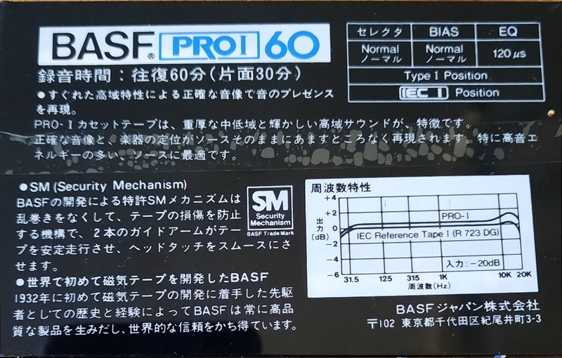 2 pack BASF PRO 60 Type I Normal 1982 Japan