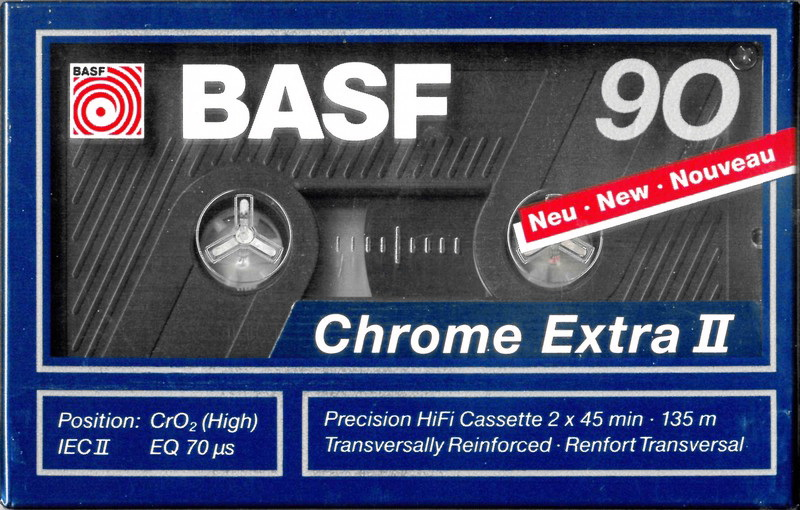 Compact Cassette BASF Chrome Extra II 90 Type II Chrome 1990 North America