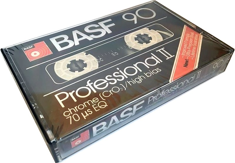 Compact Cassette BASF Professional II 90 Type II Chrome 1980 USA