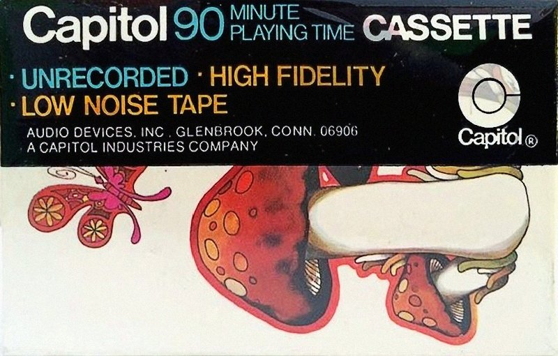 Compact Cassette Capitol Psychedelic Mushroom 90 Type I Normal 1970 USA