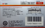 Compact Cassette Sony HF 20 Type I Normal 1986 Japan