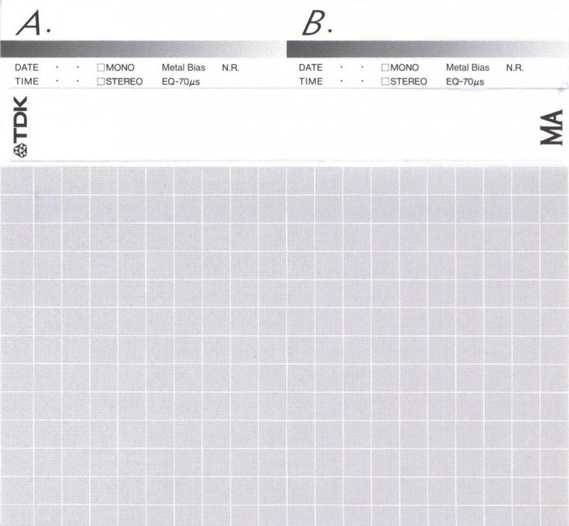 Compact Cassette TDK MA 60 "MA-60F" Type IV Metal 1994 Japan
