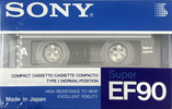 Compact Cassette Sony Super EF 90 "EF90s" Type I Normal 1985 Europe