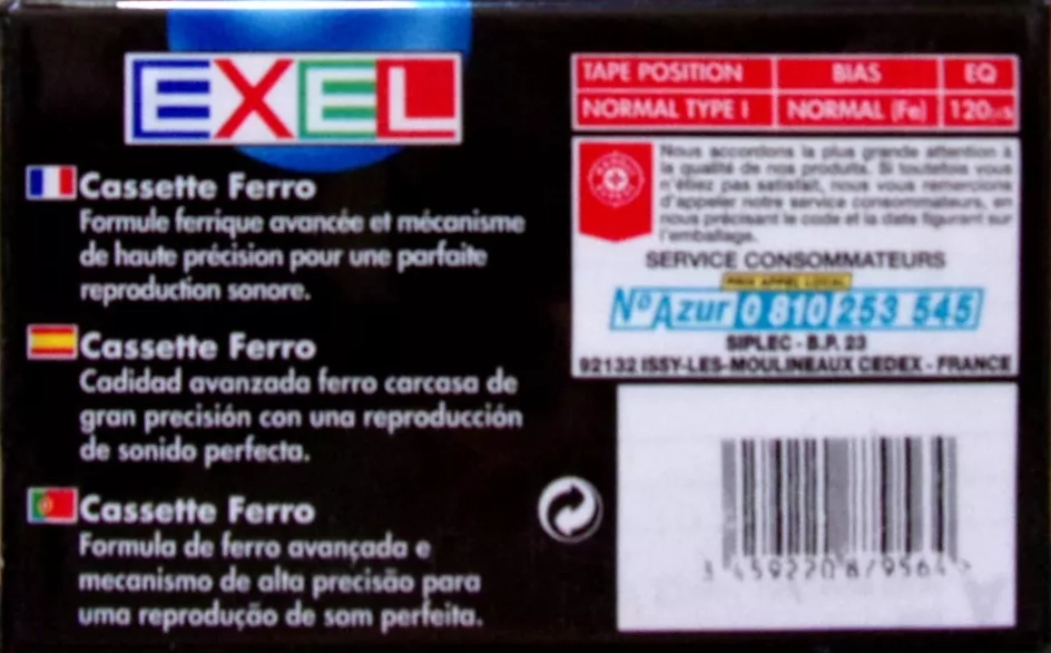 Compact Cassette Exel 60 Type I Normal Europe