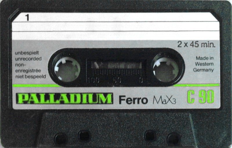 Compact Cassette Palladium Ferro MaX3 90 Type I Normal 1979 Europe