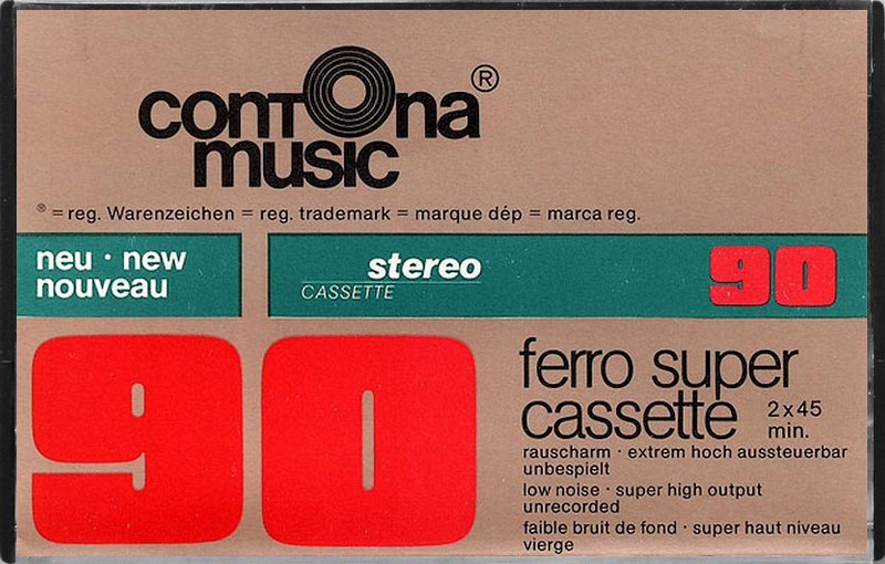 Compact Cassette Contona Music ferro super 90 Type I Normal 1981 Europe