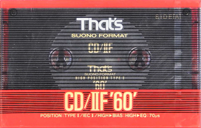 Compact Cassette Thats CD-IIF 60 Type II Chrome 1991 Europe