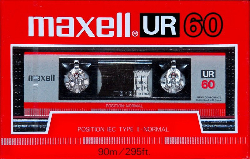 Compact Cassette Maxell UR 60 Type I Normal 1986 Europe