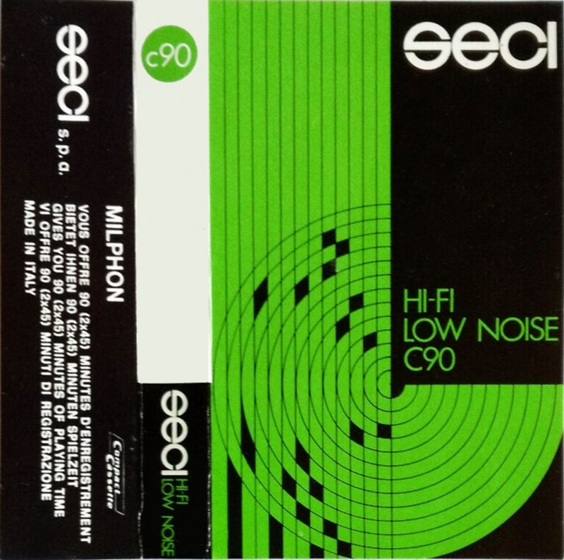 Compact Cassette Seci 90 Type I Normal 1977 Italy