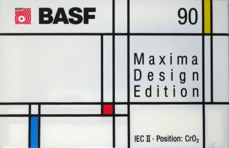 Compact Cassette BASF Chrome Maxima II 90 "Maxima Design Edition" Type II Chrome 1991 Europe