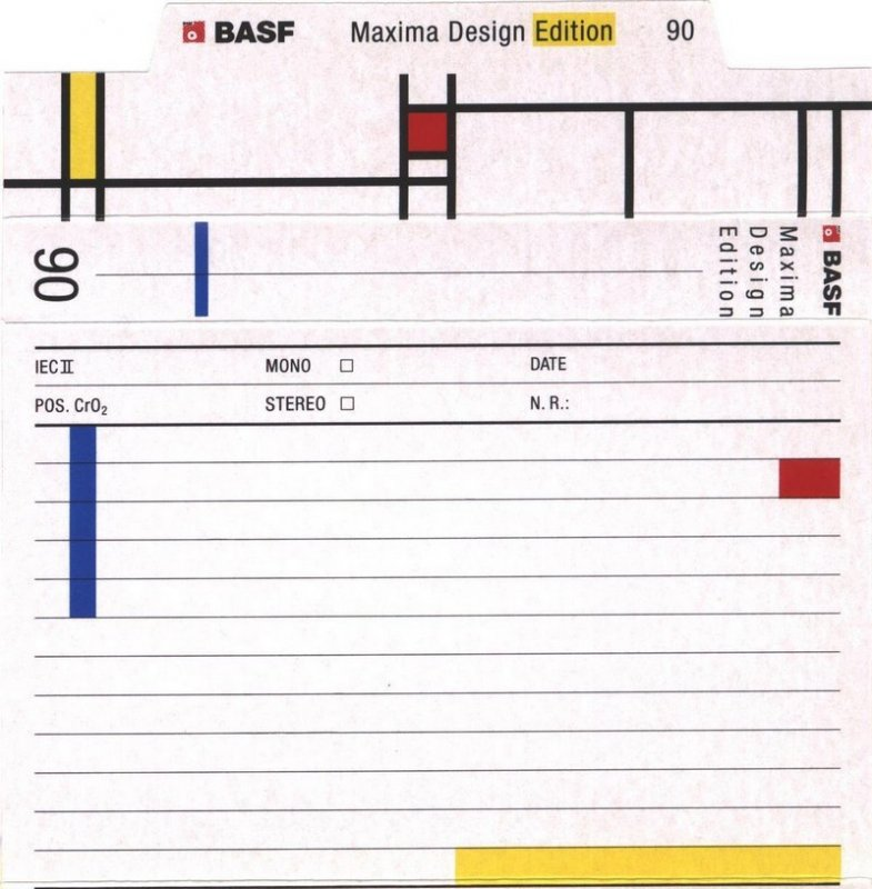 Compact Cassette BASF Chrome Maxima II 90 "Maxima Design Edition" Type II Chrome 1991 Europe