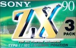 3 pack Sony ZX 90 "3C-90ZXA" Type I Normal 1999 Europe