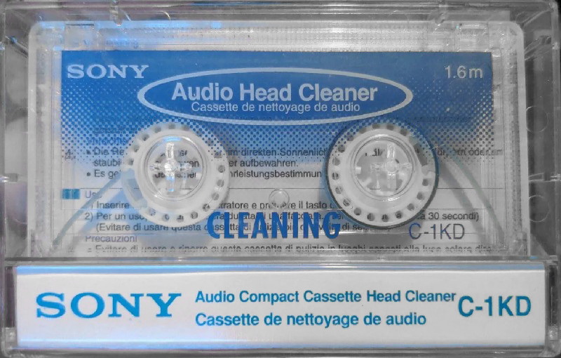 Compact Cassette Sony "C-1KD" Cleaning Cassette Europe