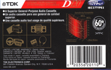 Compact Cassette TDK D 120 Type I Normal 1998 North America