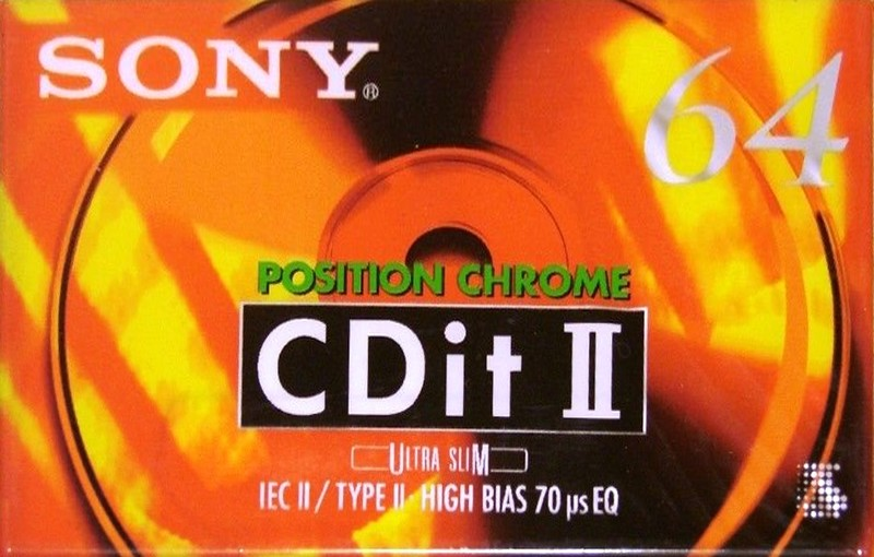 Compact Cassette Sony CDit II 64 Type II Chrome 1992 Europe