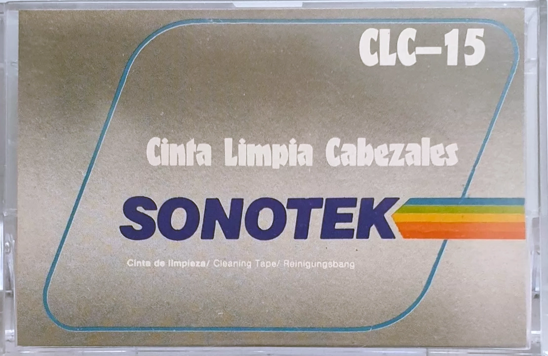 Compact Cassette Sonotek "CLC-15" Cleaning Cassette 1988 Venezuela