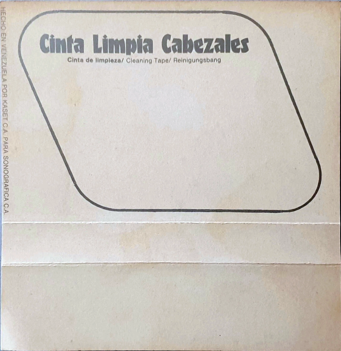 Compact Cassette Sonotek "CLC-15" Cleaning Cassette 1988 Venezuela