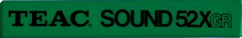 Compact Cassette Teac SOUND 52X 52 "52XGR" Type I Normal 1986 USA