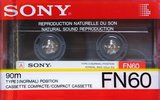 Compact Cassette Sony FN 60 Type I Normal 1985 Europe