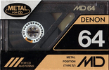 Compact Cassette Denon MD 64 "MD64P" Type IV Metal 1990 Japan