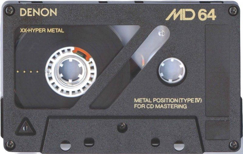Compact Cassette Denon MD 64 "MD64P" Type IV Metal 1990 Japan