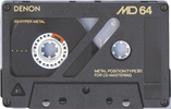 Compact Cassette Denon MD 64 "MD64P" Type IV Metal 1990 Japan