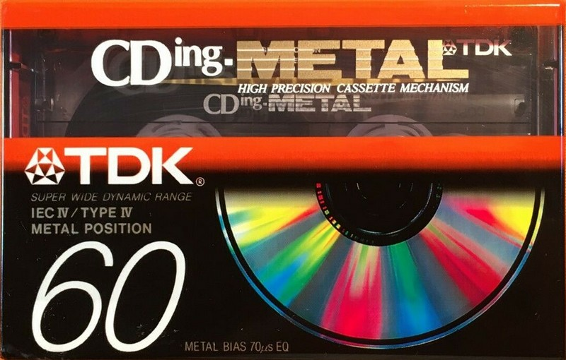 Compact Cassette TDK CDing Metal 60 "CDING4-60EB" Type IV Metal 1997 Europe