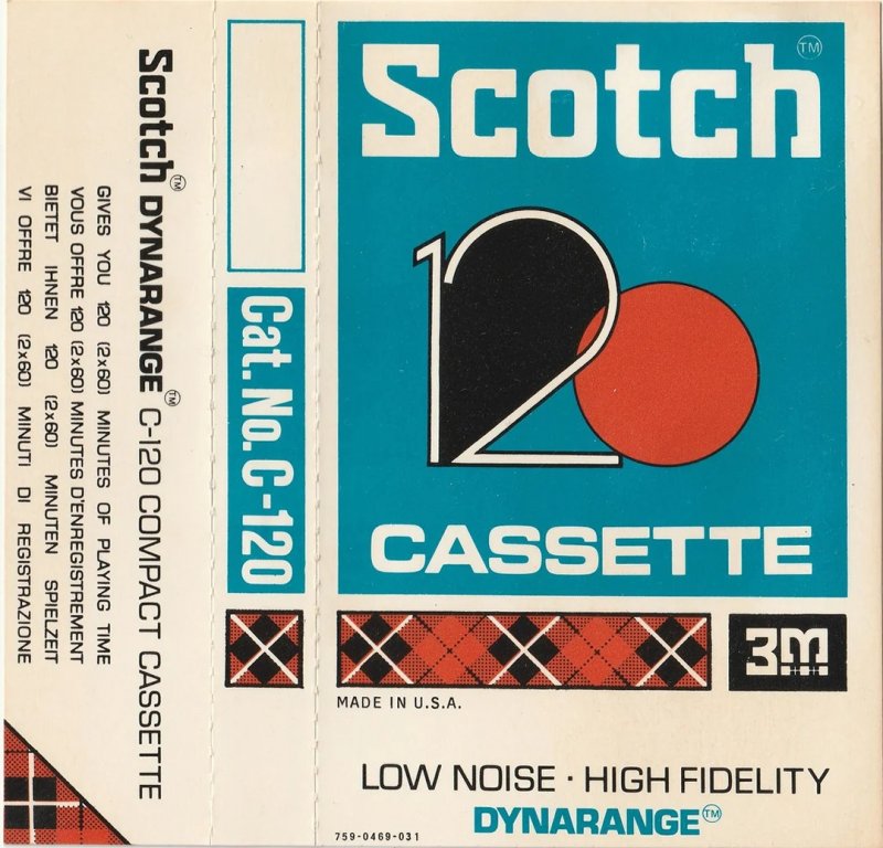 Compact Cassette Scotch Dynarange 120 Type I Normal 1971 Europe