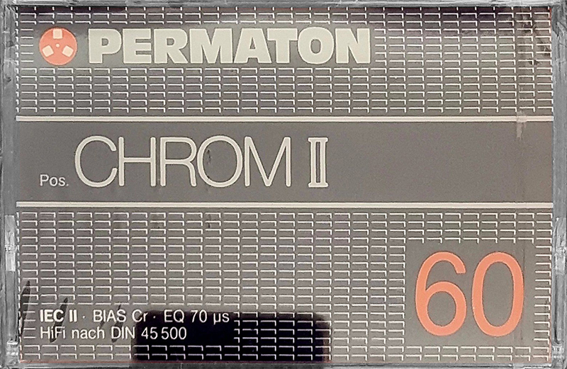 Compact Cassette Permaton Chrom II 60 Type II Chrome Europe