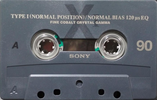 Compact Cassette Sony XI 90 "C-90X1B" Type I Normal 1994 Japan