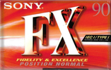 Compact Cassette Sony FX 90 "C-90FX1D" Type I Normal 1999 Worldwide