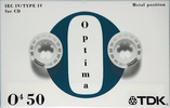 Compact Cassette TDK Optima 50 "O4" Type IV Metal 1997 Europe