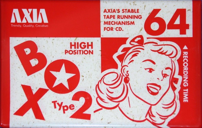Compact Cassette AXIA Box 2 64 "BOX2A 64" Type II Chrome 1995 Japan