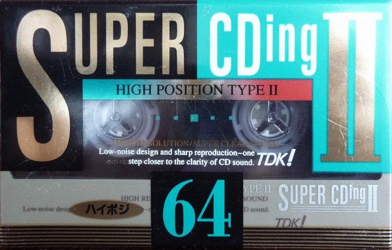 Compact Cassette TDK Super CDing 2 64 "SCD2-64A" Type II Chrome 1993 Japan