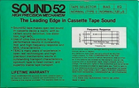 Compact Cassette Teac SOUND 46X 52 "SOUND 52GR" Type I Normal 1984 Japan