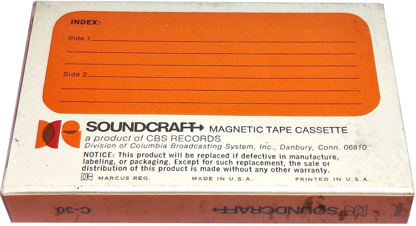 Compact Cassette Soundcraft 30 Type I Normal 1972 USA
