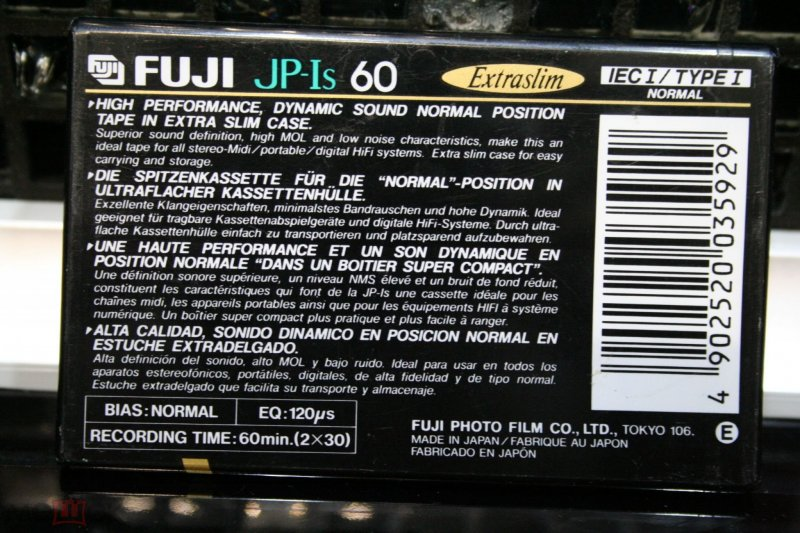 Compact Cassette Fuji JP-Is 60 Type I Normal 1990 Europe