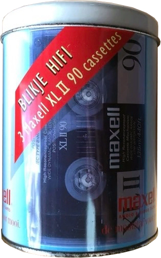 3 pack Maxell XLII 90 Type II Chrome 1988 Netherlands