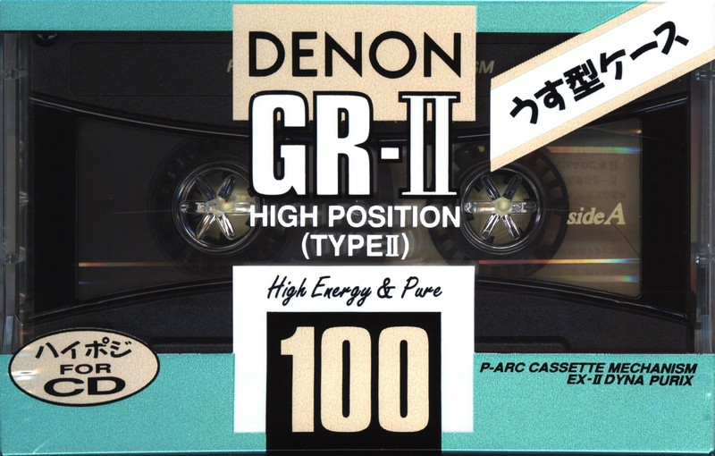 Compact Cassette Denon GR-II 100 Type II Chrome 1992 Japan
