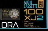 Compact Cassette Ora XJ 100 "C-100XJ2" Type II Chrome 1992 Japan