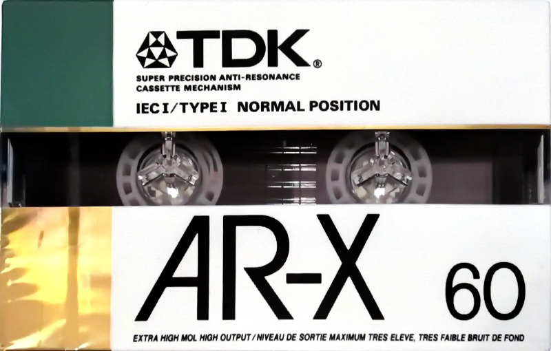 Compact Cassette TDK AR-X 60 "AR-X60" Type I Normal 1988 North America