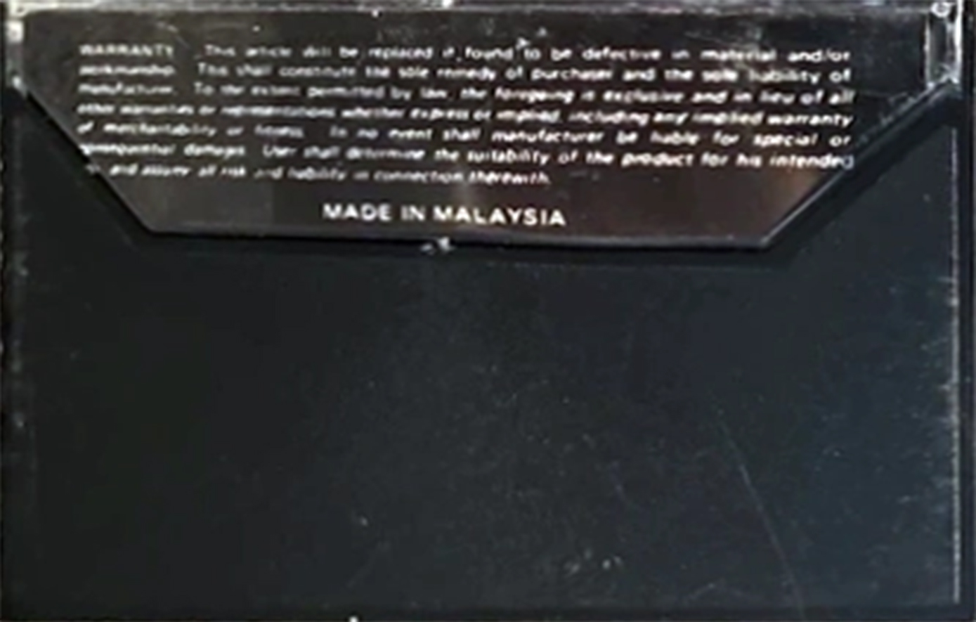 Compact Cassette Astron 90 "transparent" Type I Normal 1976 USA