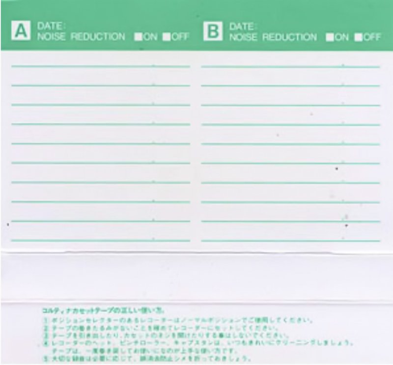 Compact Cassette Coltina 60 Type I Normal 1997 Japan