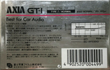 Compact Cassette AXIA GT-I 80 "For Car Audio" Type I Normal 1985 Japan